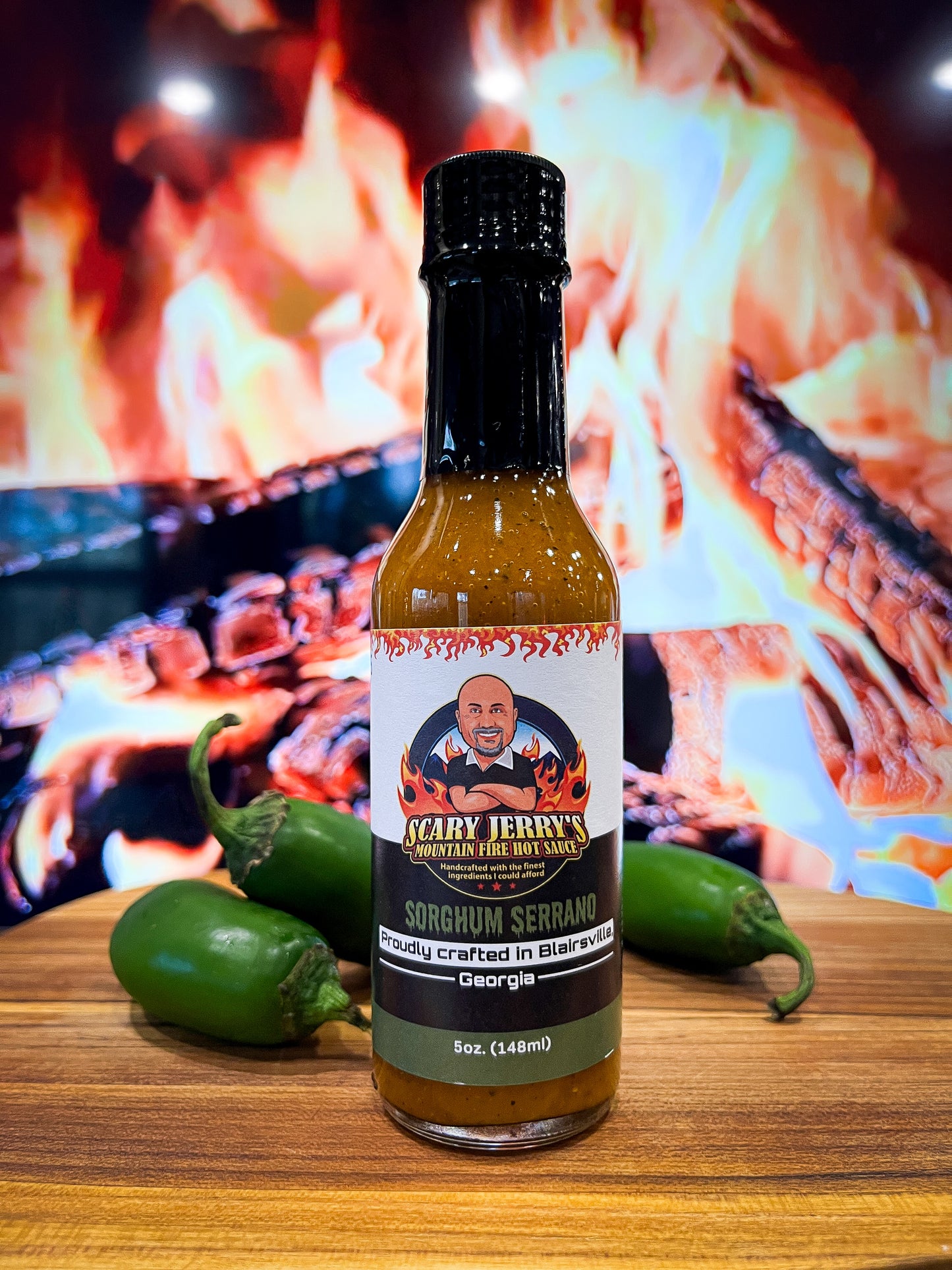 Sorghum Serrano Hot Sauce